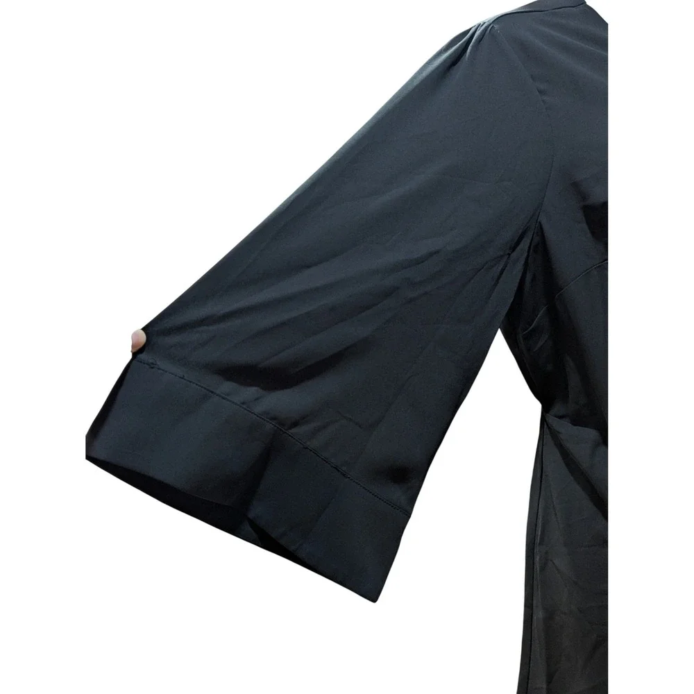 City Chic Shibara Vibes Black Wrap Midi Dress Kimono Sleeve XXS NWT - Picture 3 of 8